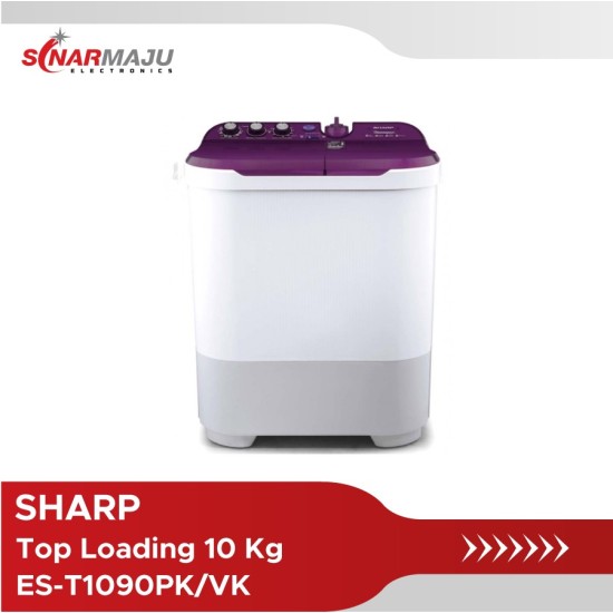 Sharp Mesin Cuci 2 Tabung 10 Kg Twin Tub ES-T1090PK/VK